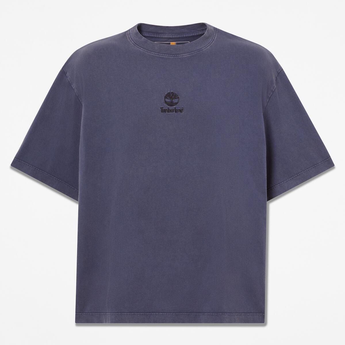 TIMBERLAND Unisex Embroidered Logo Tee Peacoat - Image 5
