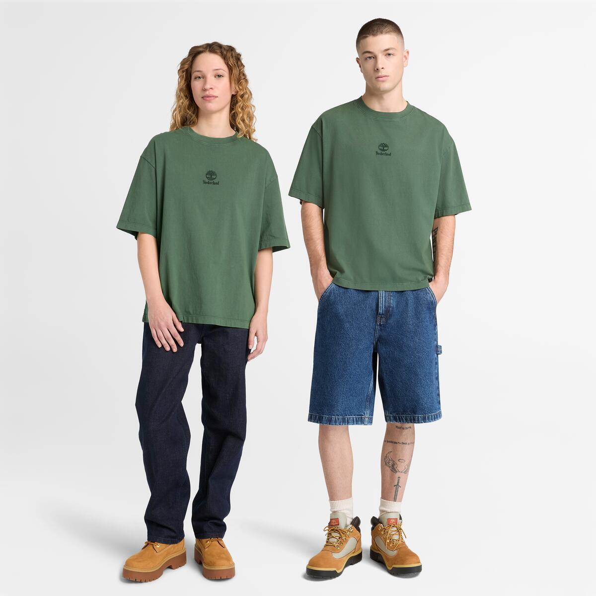 TIMBERLAND Unisex Embroidered Logo Tee Pineneedle - Image 2