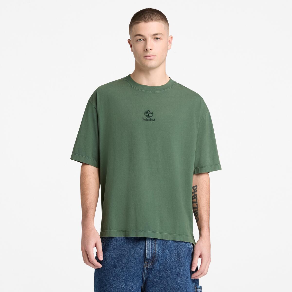 TIMBERLAND Unisex Embroidered Logo Tee Pineneedle - Image 4