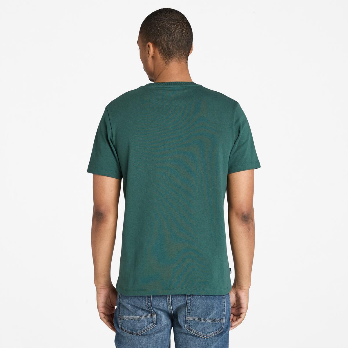 TIMBERLAND Unisex Established 1973 Logo Tee Green Gables - Image 4
