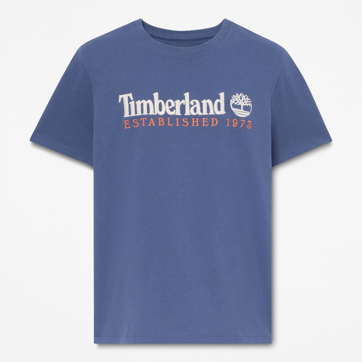 TIMBERLAND Unisex Established 1973 Logo Tee Oceana - Image 1