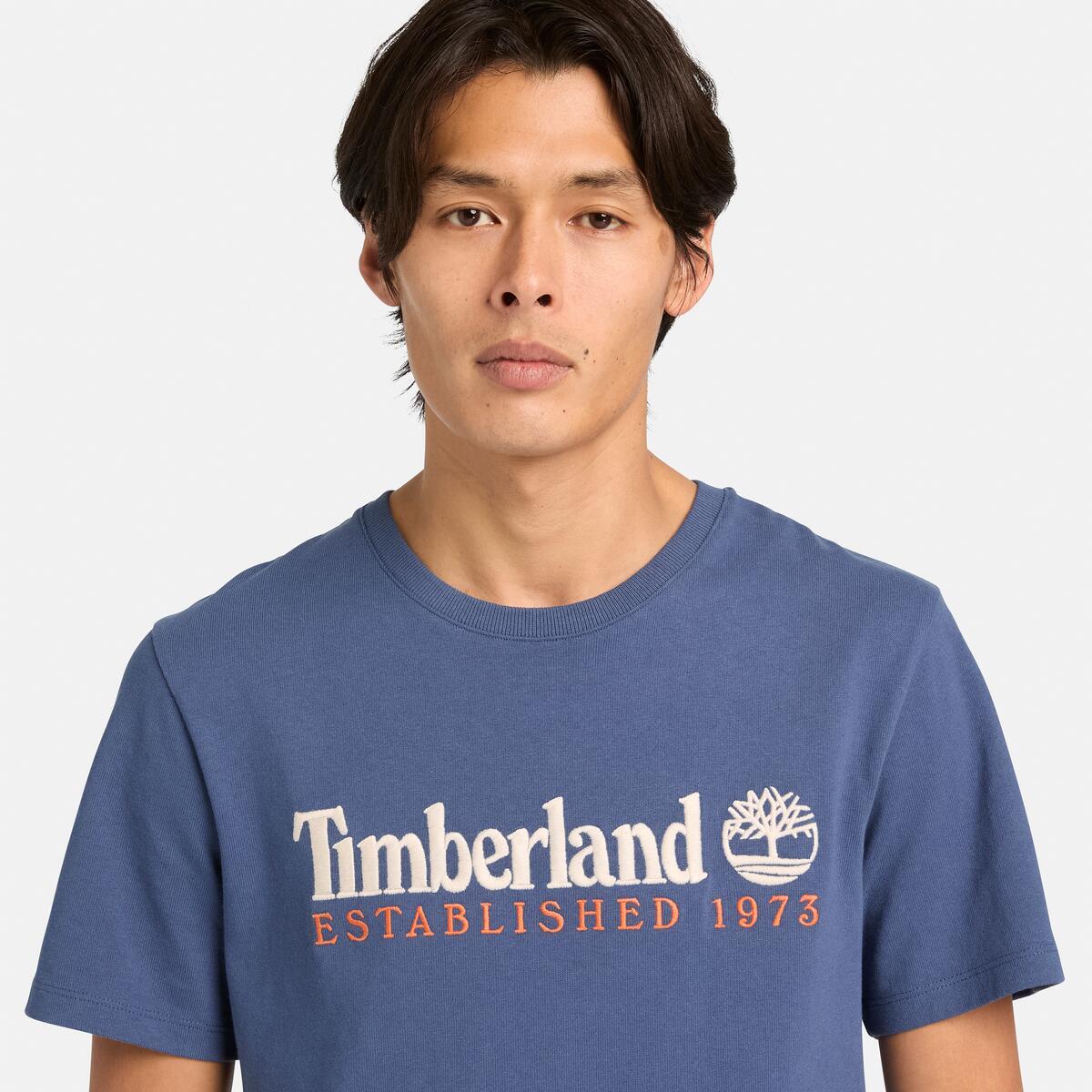 TIMBERLAND Unisex Established 1973 Logo Tee Oceana - Image 5
