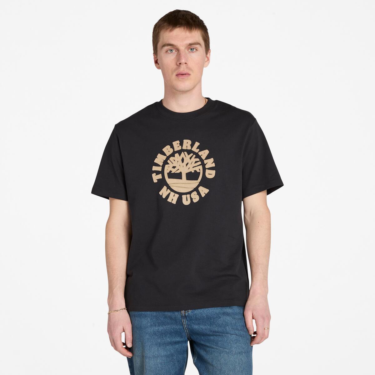 TIMBERLAND Unisex Front Graphic Tee Black - Image 1