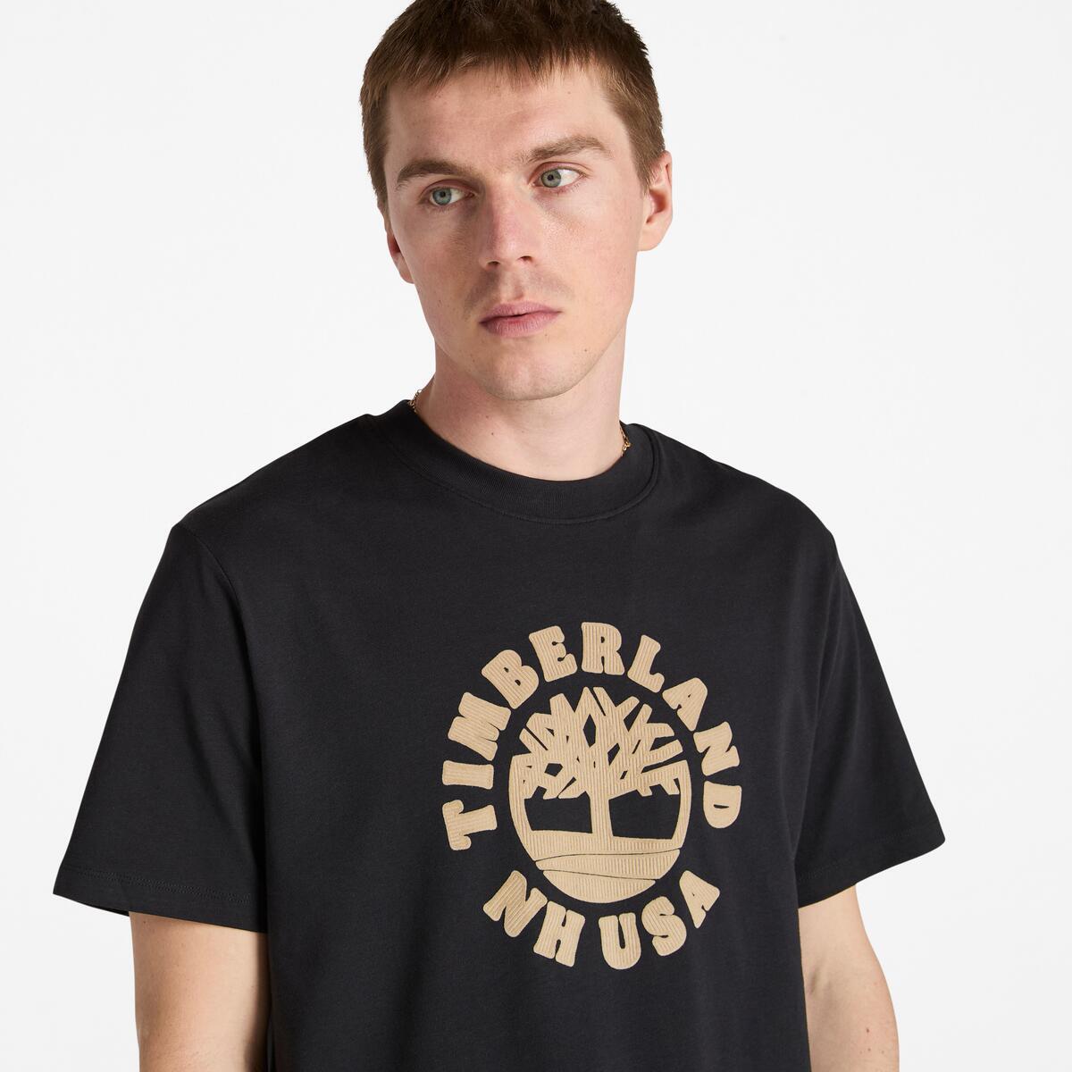 TIMBERLAND Unisex Front Graphic Tee Black - Image 3