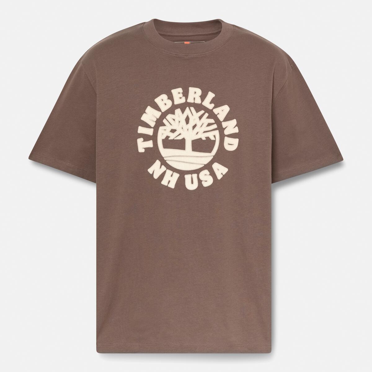 TIMBERLAND Unisex Front Graphic Tee Chocolate Brown - Image 5