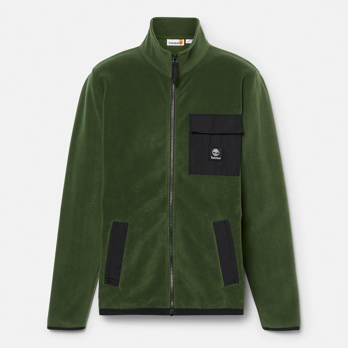 TIMBERLAND Unisex Full Zip Fleece Black Forest Green - Image 5