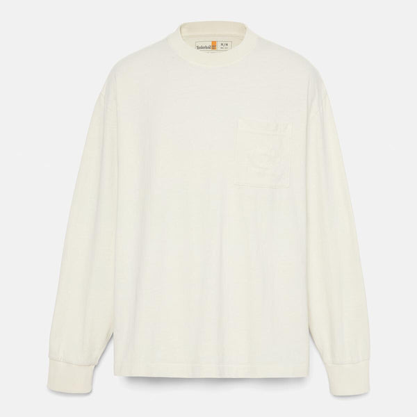 Buy Unisex Garment Dyed Long Sleeve Tee in Vintage White - Online