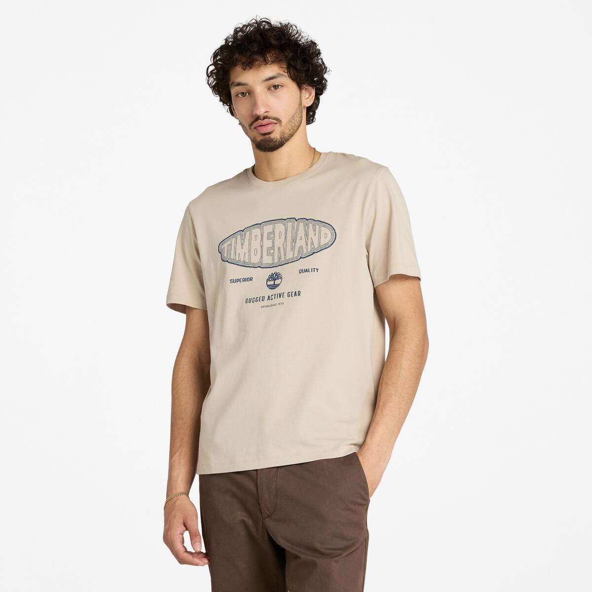 TIMBERLAND Unisex Graphic Tee Island Fossil - Image 1