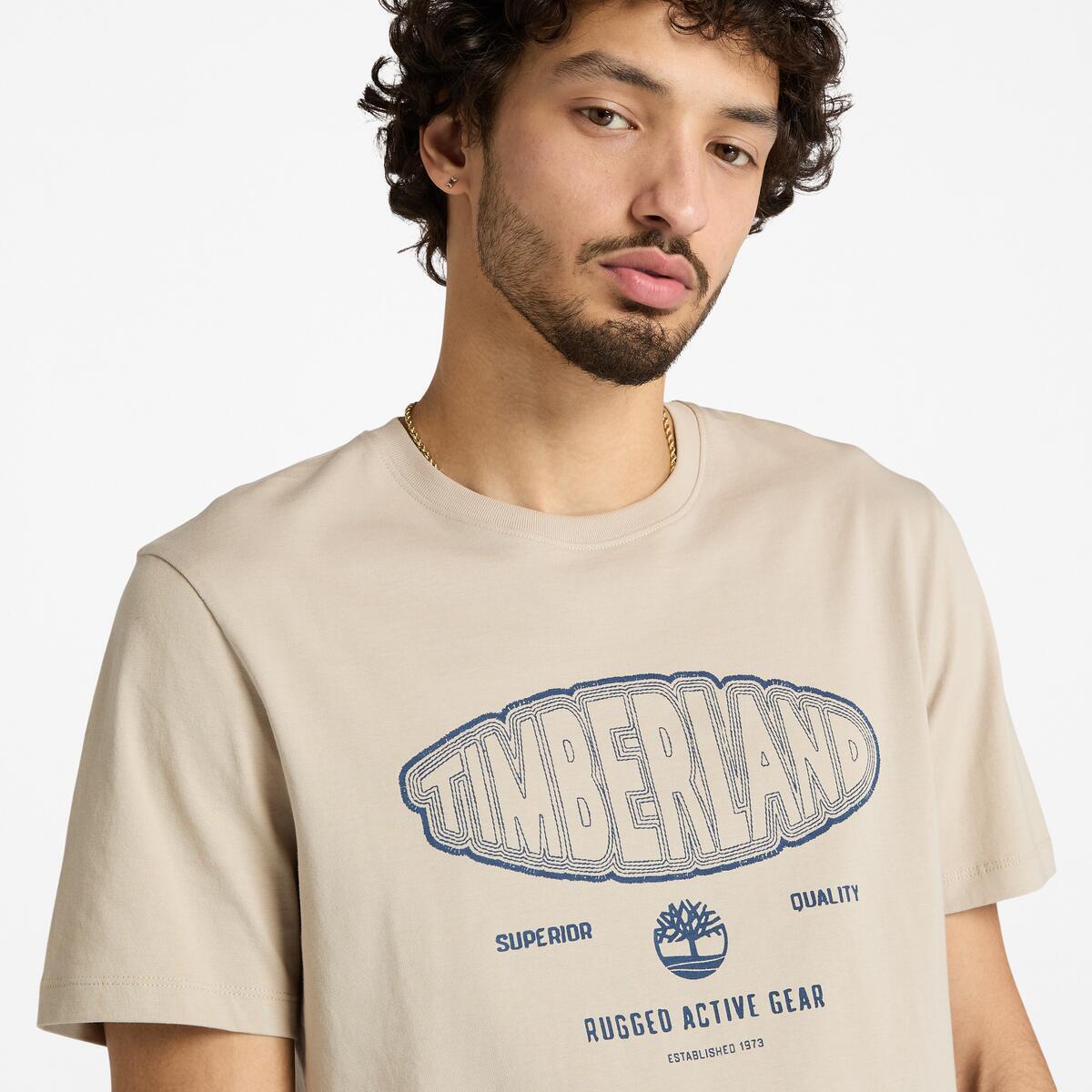 TIMBERLAND Unisex Graphic Tee Island Fossil - Image 3