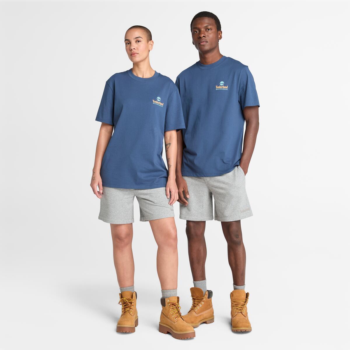 TIMBERLAND Unisex Illustrated Tree Tee Dark Denim - Image 1