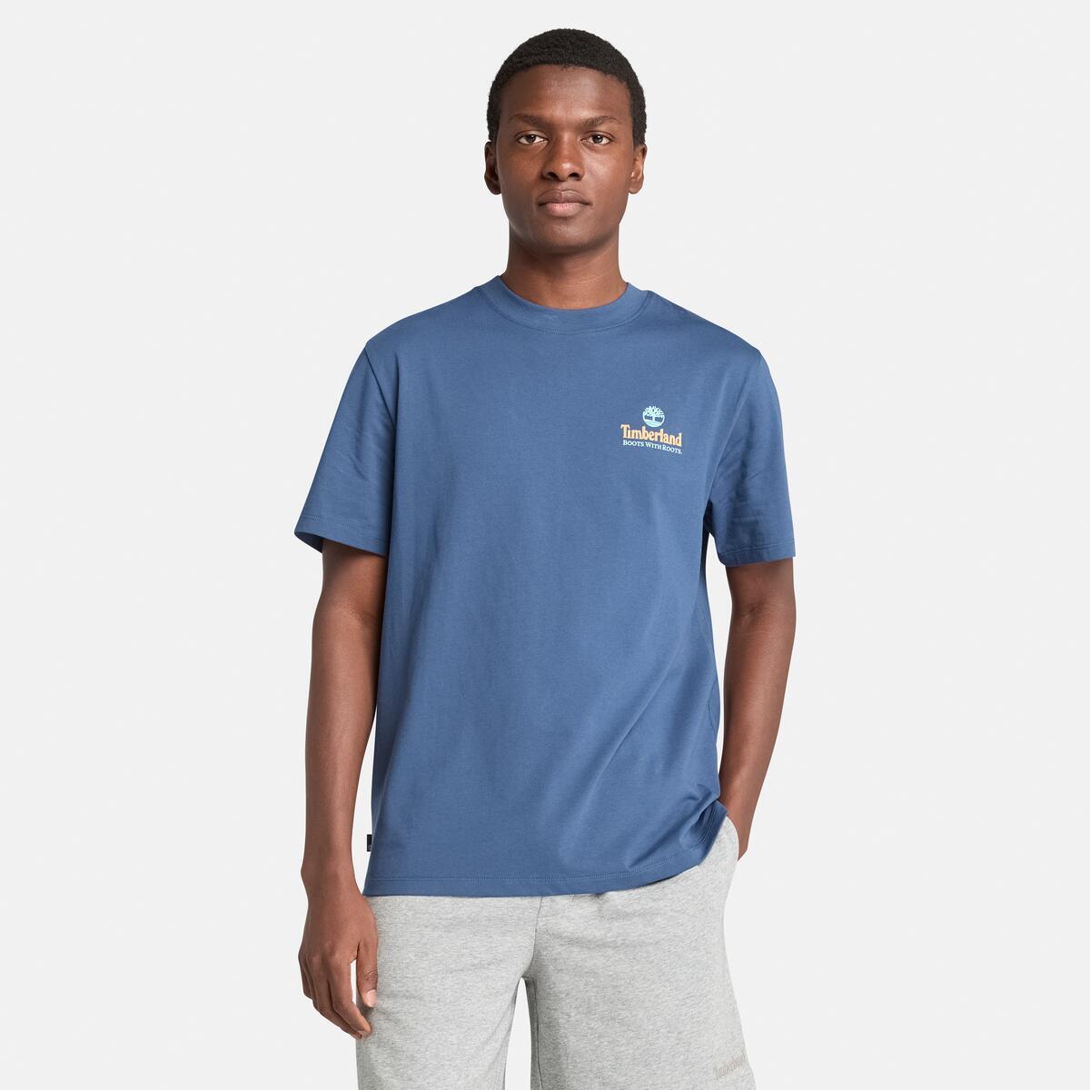 TIMBERLAND Unisex Illustrated Tree Tee Dark Denim - Image 3