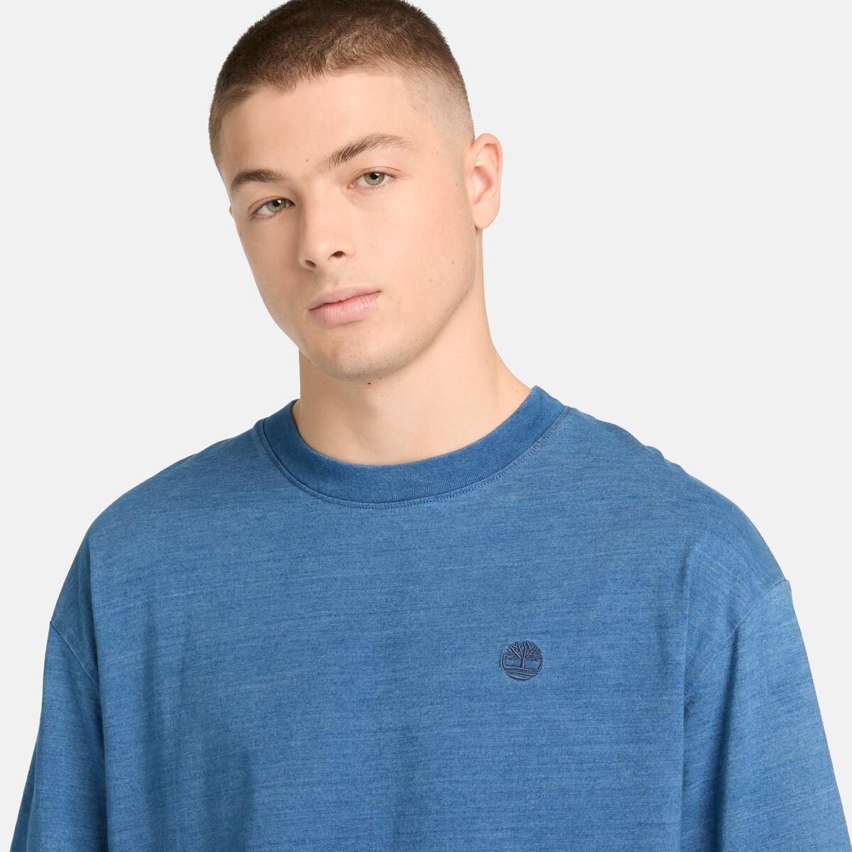 TIMBERLAND Unisex Indigo Tee Light Indigo - Image 4