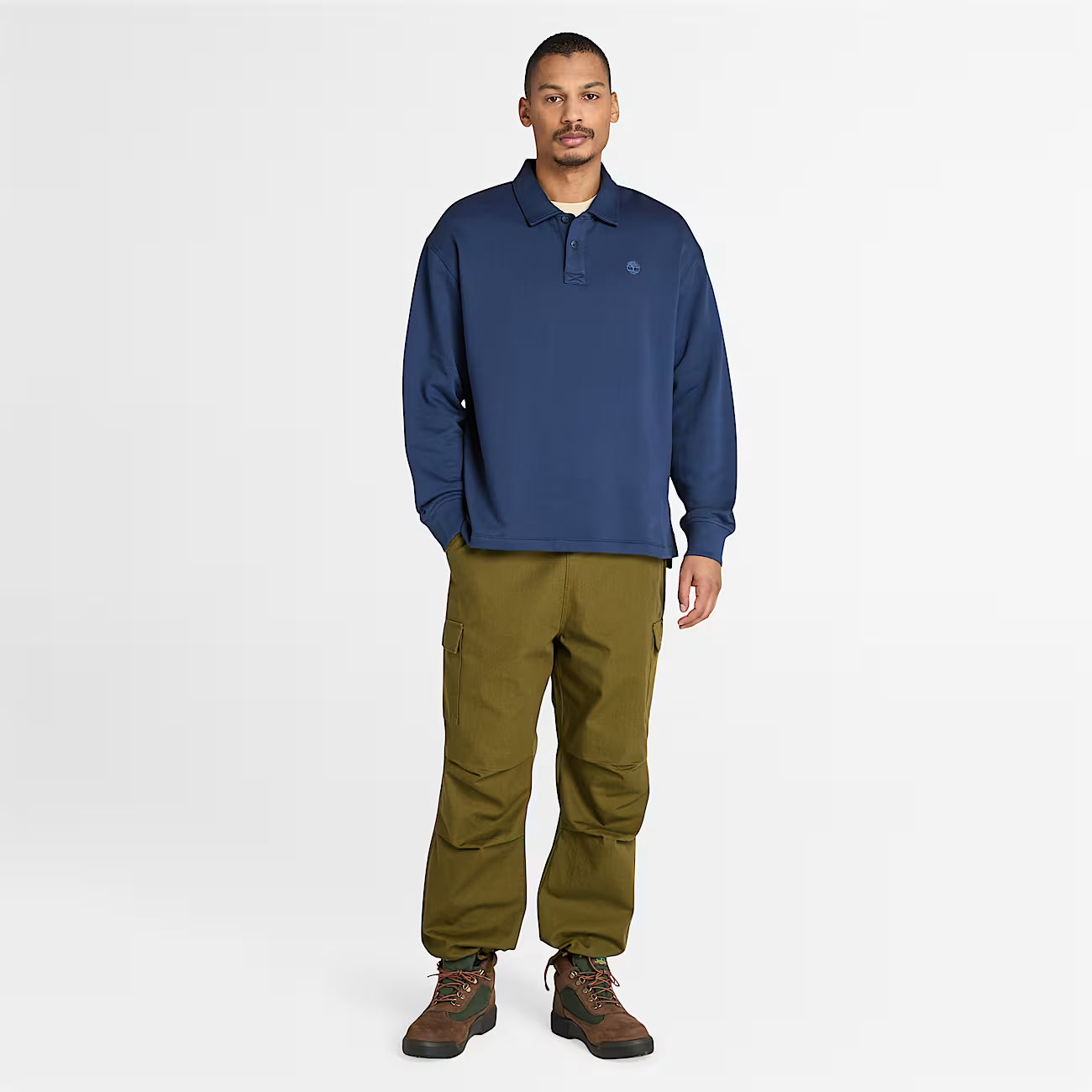 TIMBERLAND Unisex Polo Sweatshirt Peacoat - Image 2