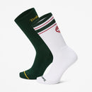 Unisex Retro Logo Crew Socks - 2 Pack