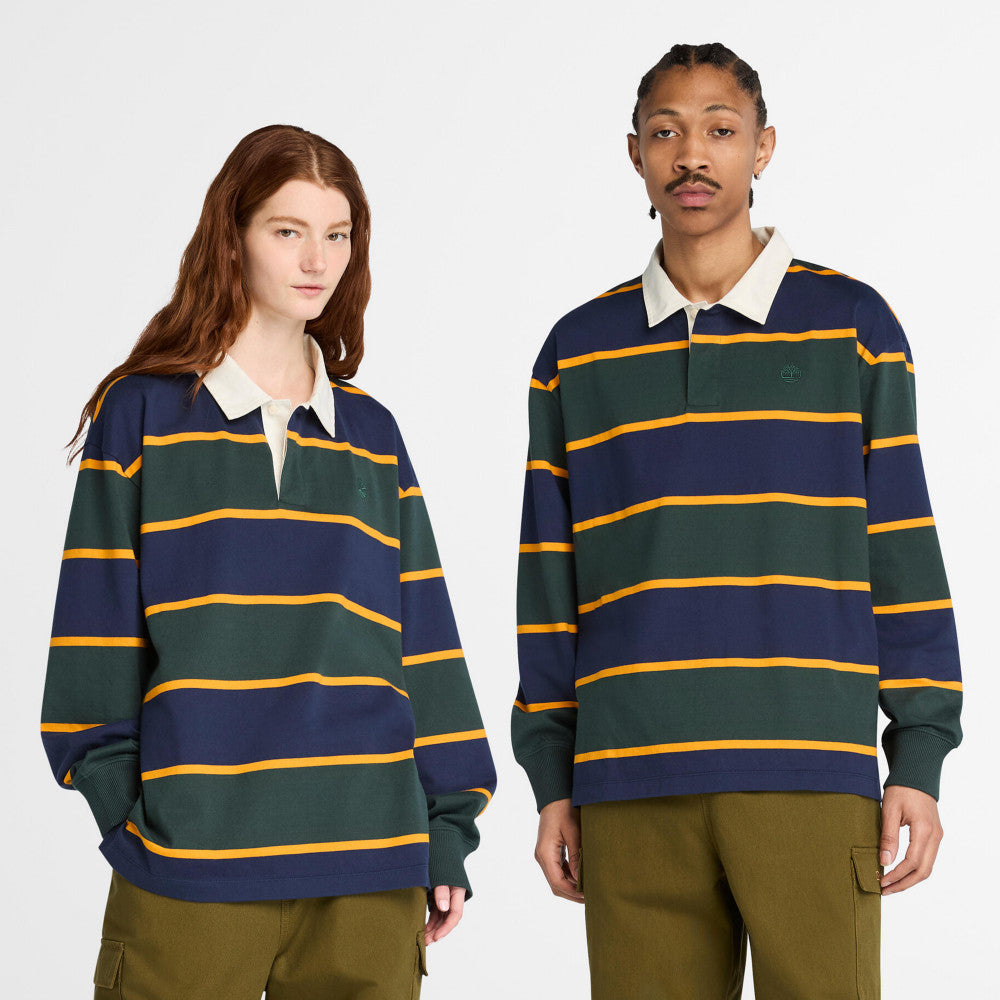 TIMBERLAND Unisex Rugby Polo Peacoat Green Gables - Image 1