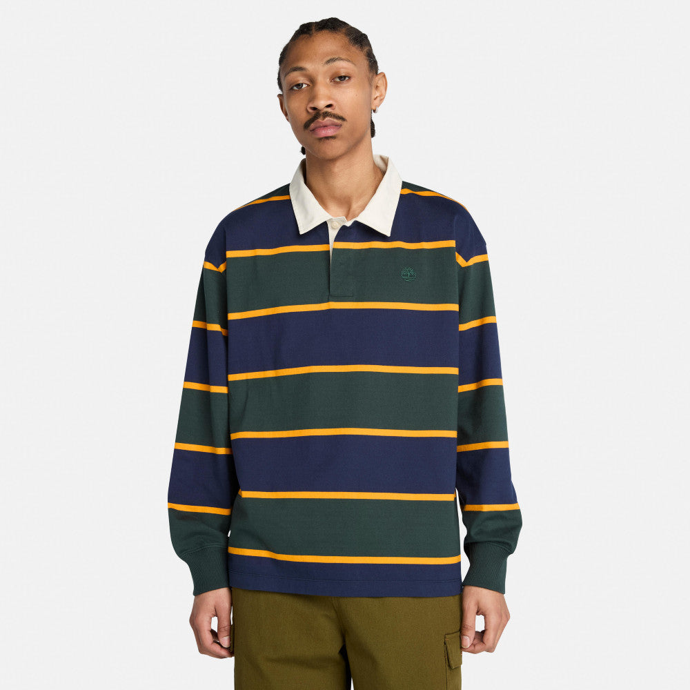 TIMBERLAND Unisex Rugby Polo Peacoat Green Gables - Image 3