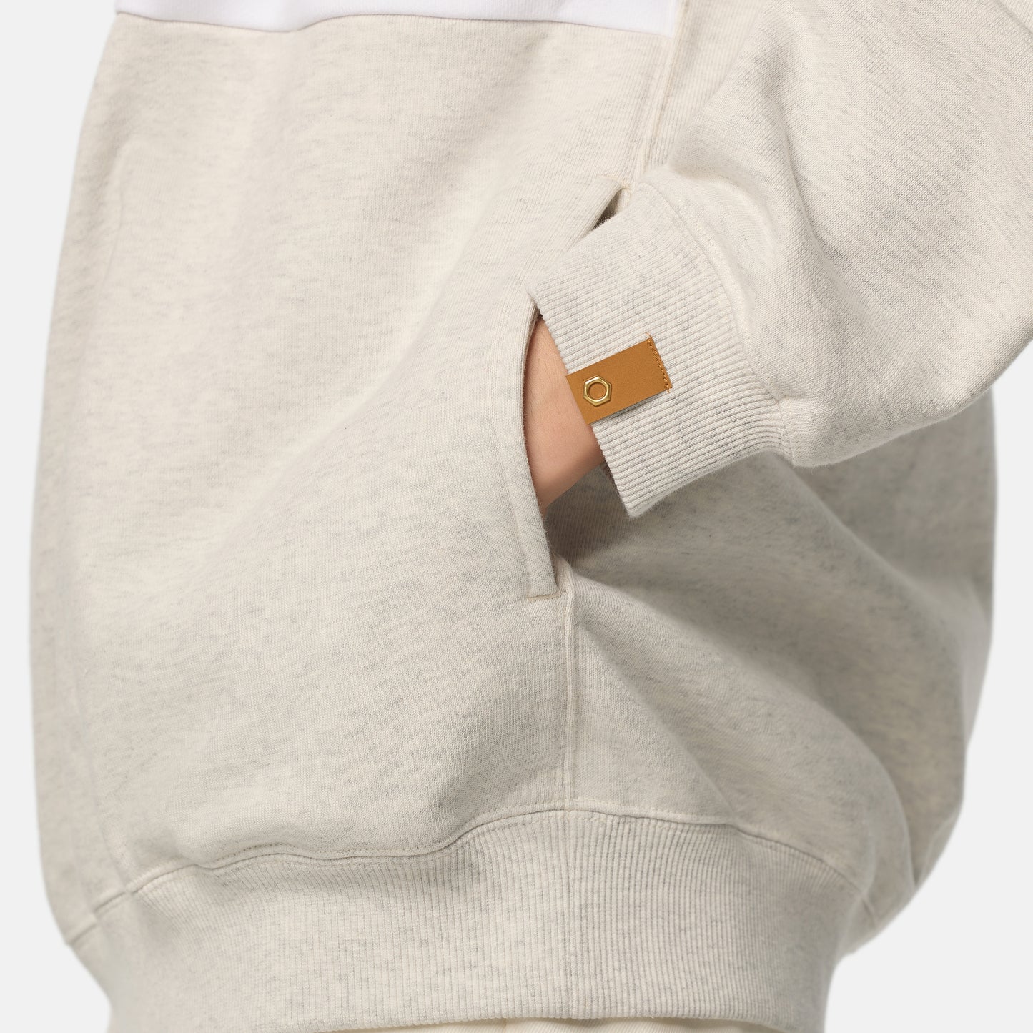TIMBERLAND Unisex Tokyo Design Collective Half Zip Sweatshirt Heather Grey - Image 4
