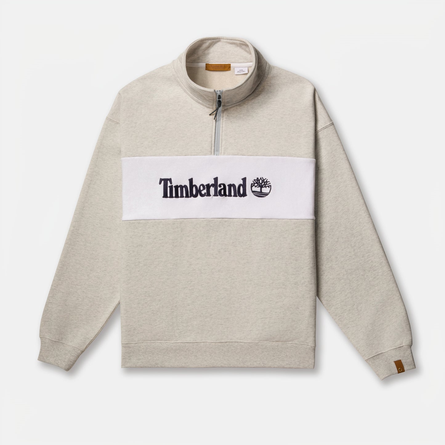 TIMBERLAND Unisex Tokyo Design Collective Half Zip Sweatshirt Heather Grey - Image 6