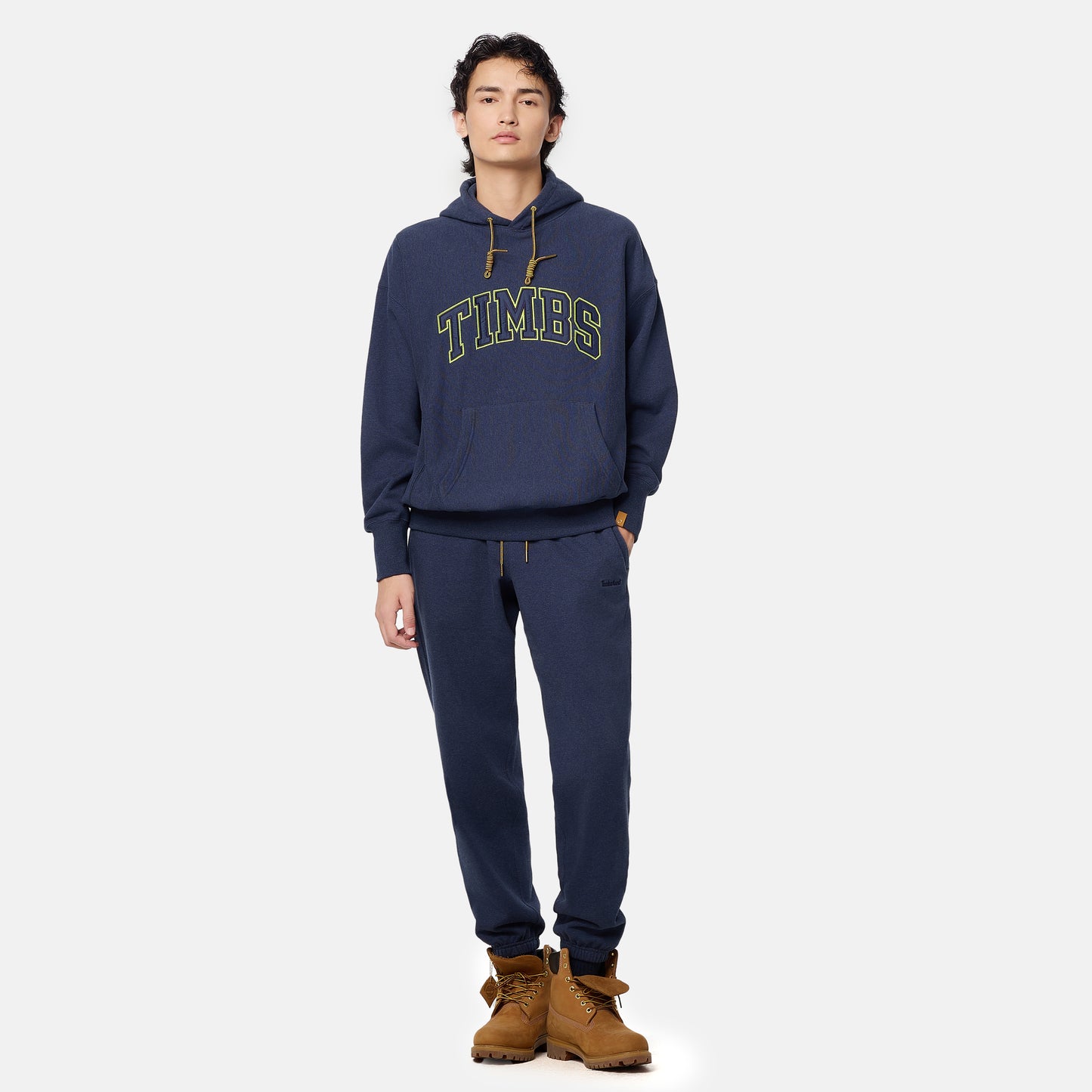 TIMBERLAND Unisex Tokyo Design Collective Sweat Hoodie Patriot Blue Heather - Image 2