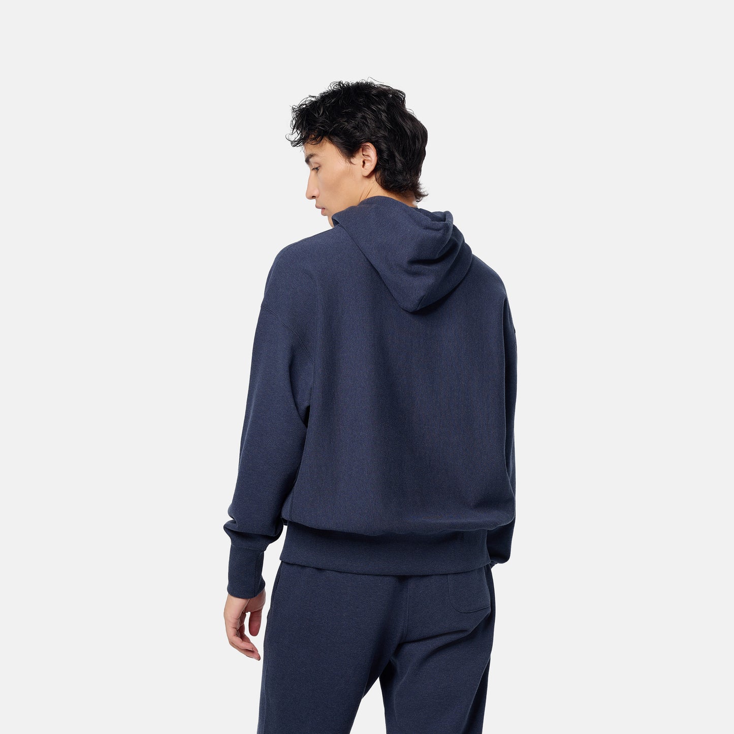 TIMBERLAND Unisex Tokyo Design Collective Sweat Hoodie Patriot Blue Heather - Image 4