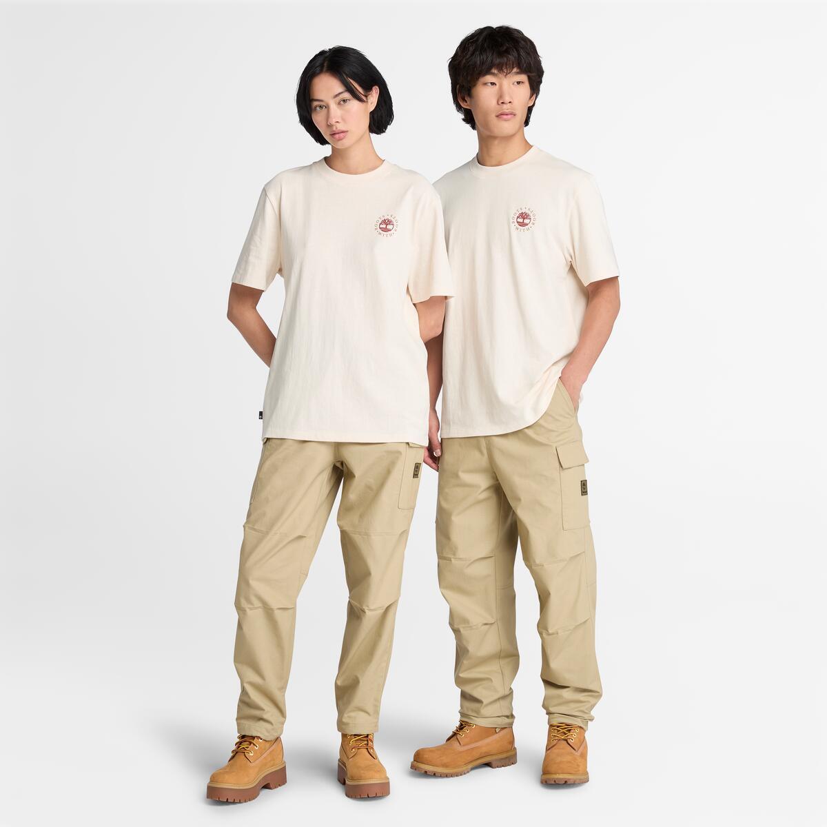 TIMBERLAND Unisex Washed Boot Tee Undyed - Image 1