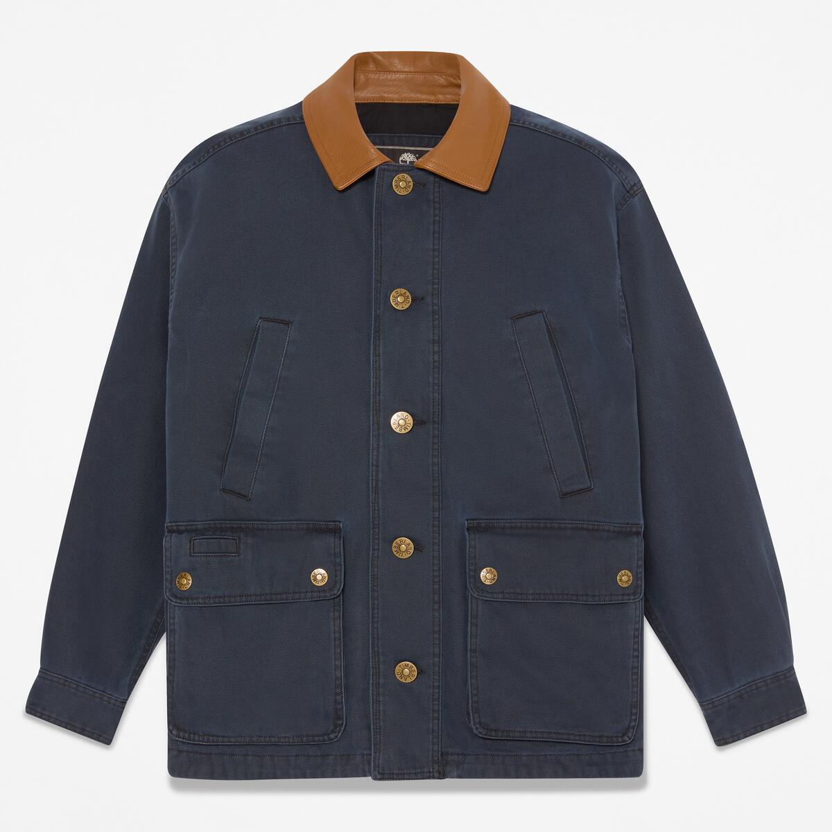 TIMBERLAND Unisex Wenham Canvas Coat Black-Peacoat - Image 1