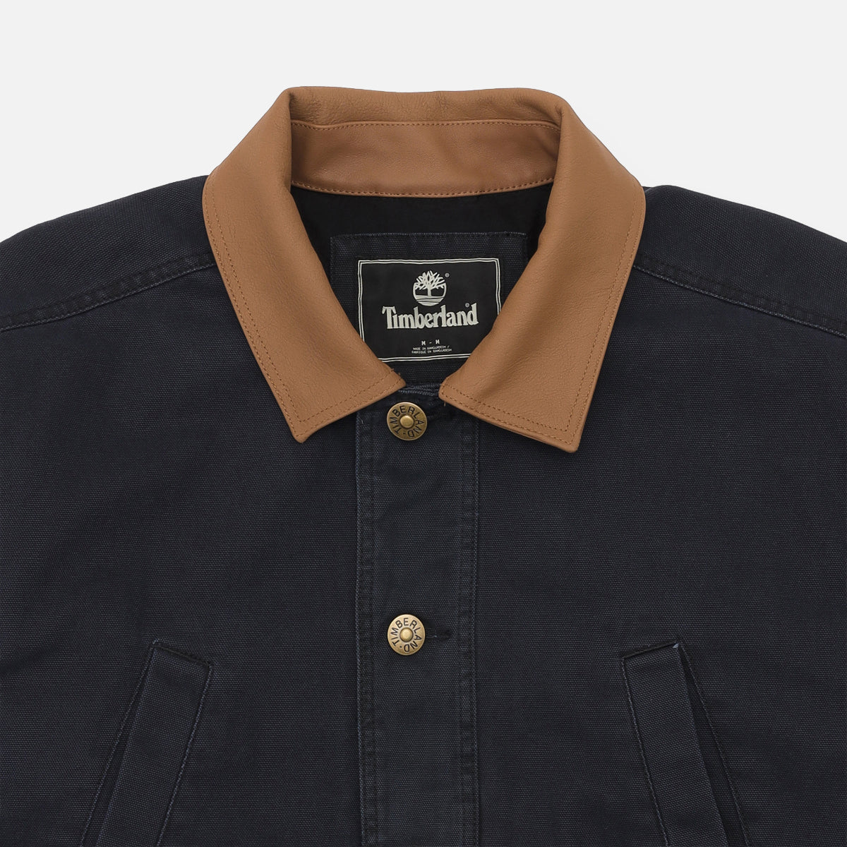 TIMBERLAND Unisex Wenham Canvas Coat Black-Peacoat - Image 6