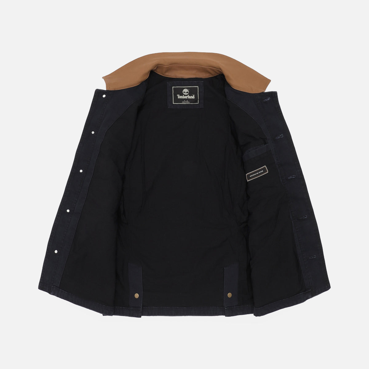 TIMBERLAND Unisex Wenham Canvas Coat Black-Peacoat - Image 9