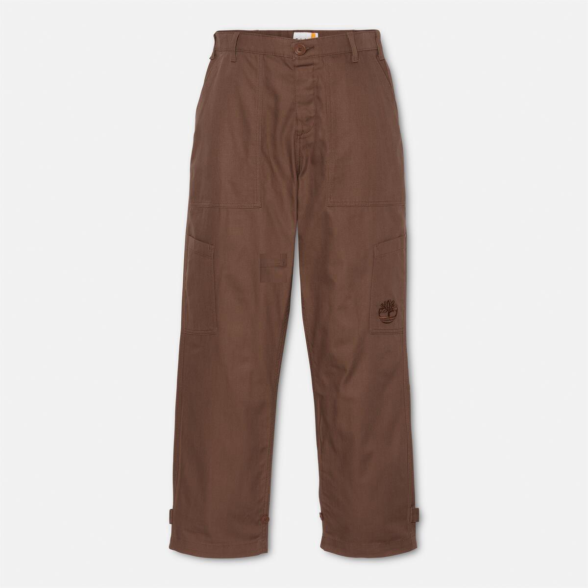 TIMBERLAND Unisex Wide Leg Cargo Pant Chocolate Brown - Image 5