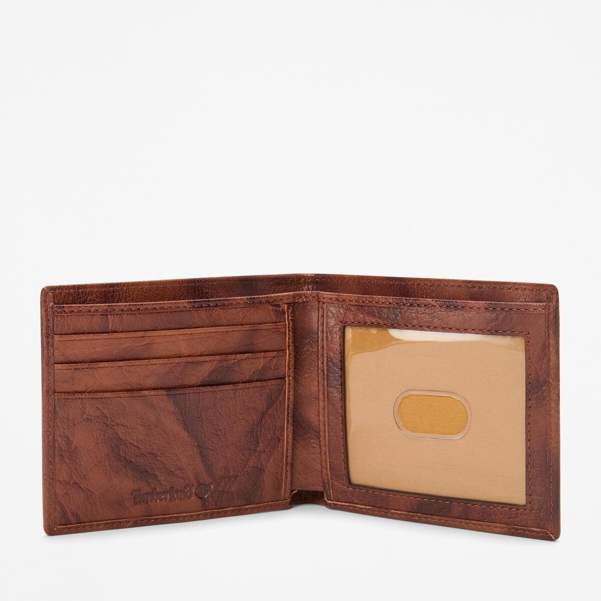 TIMBERLAND Washed Leather Billfold Wallet Tan - Image 2