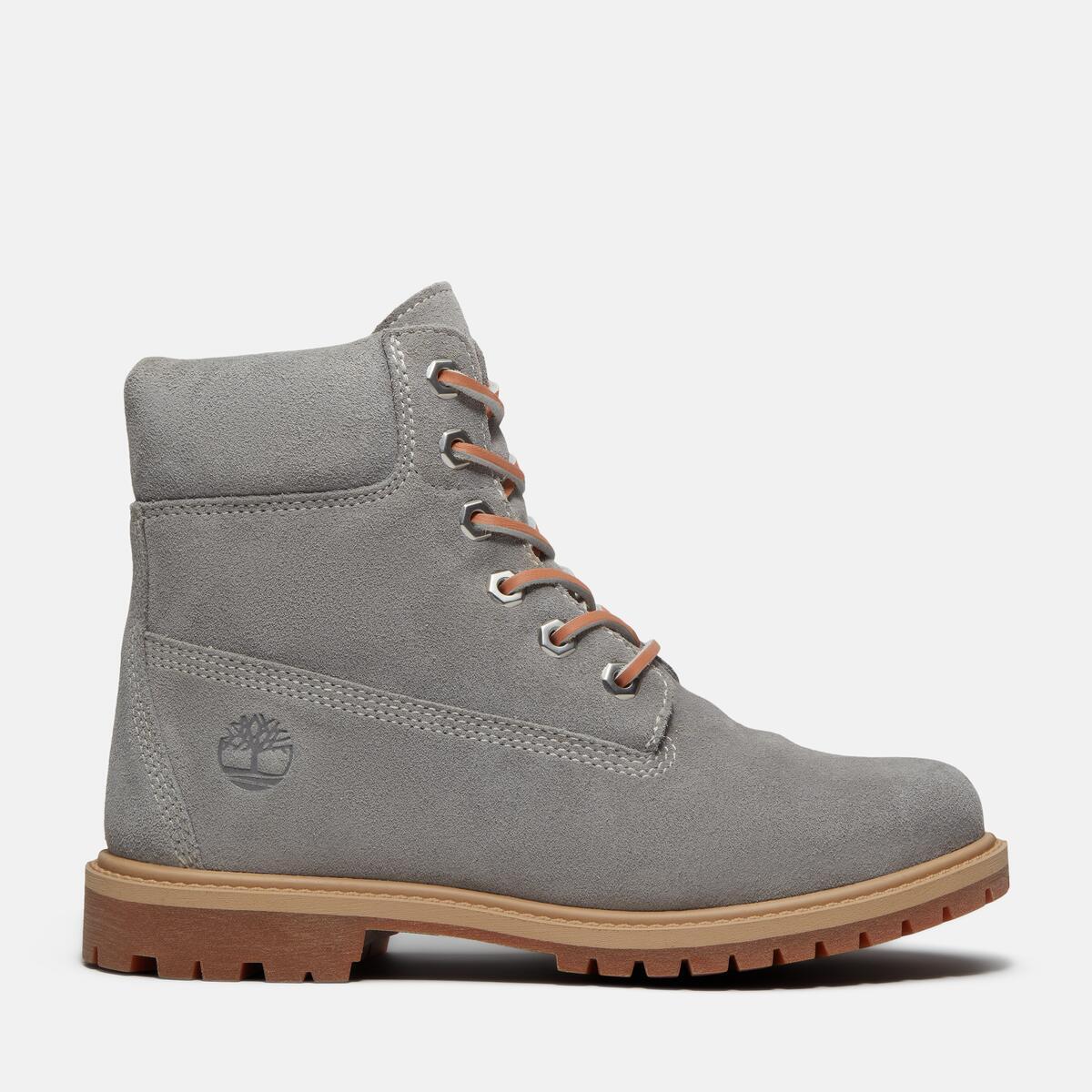TIMBERLAND Women's 6-Inch Premium Boot Medium Grey Suede - Image 1