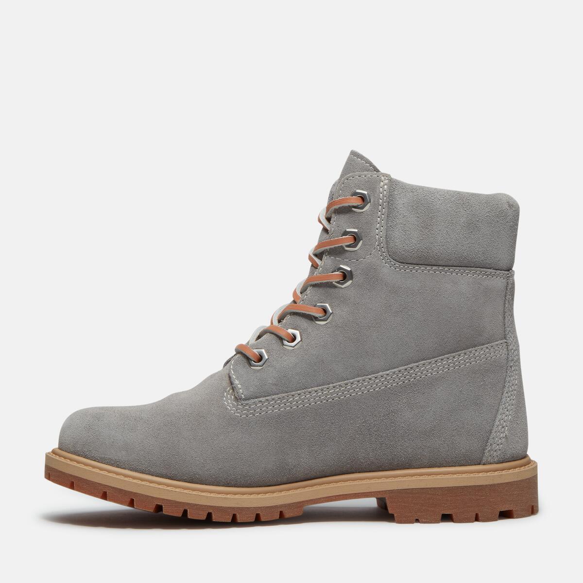 TIMBERLAND Women's 6-Inch Premium Boot Medium Grey Suede - Image 6
