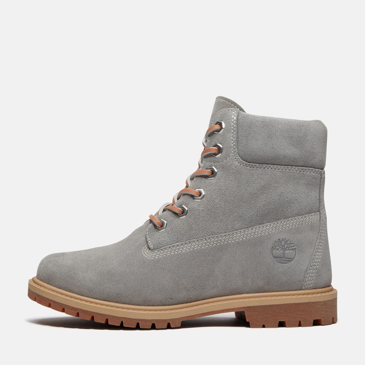 TIMBERLAND Women's 6-Inch Premium Boot Medium Grey Suede - Image 7