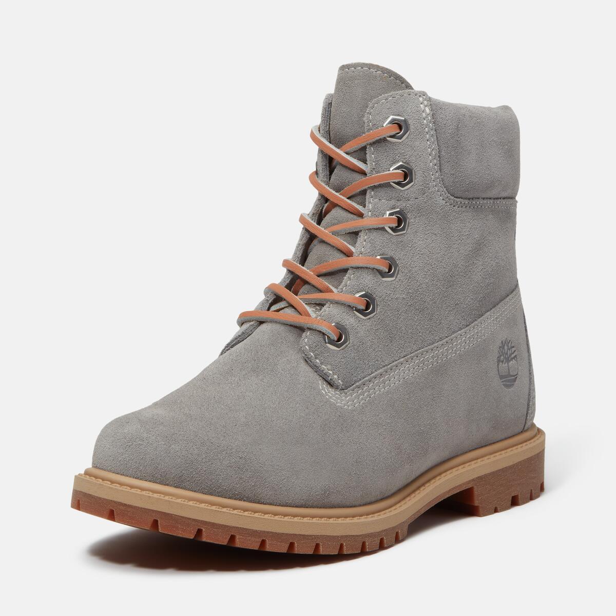 TIMBERLAND Women's 6-Inch Premium Boot Medium Grey Suede - Image 8