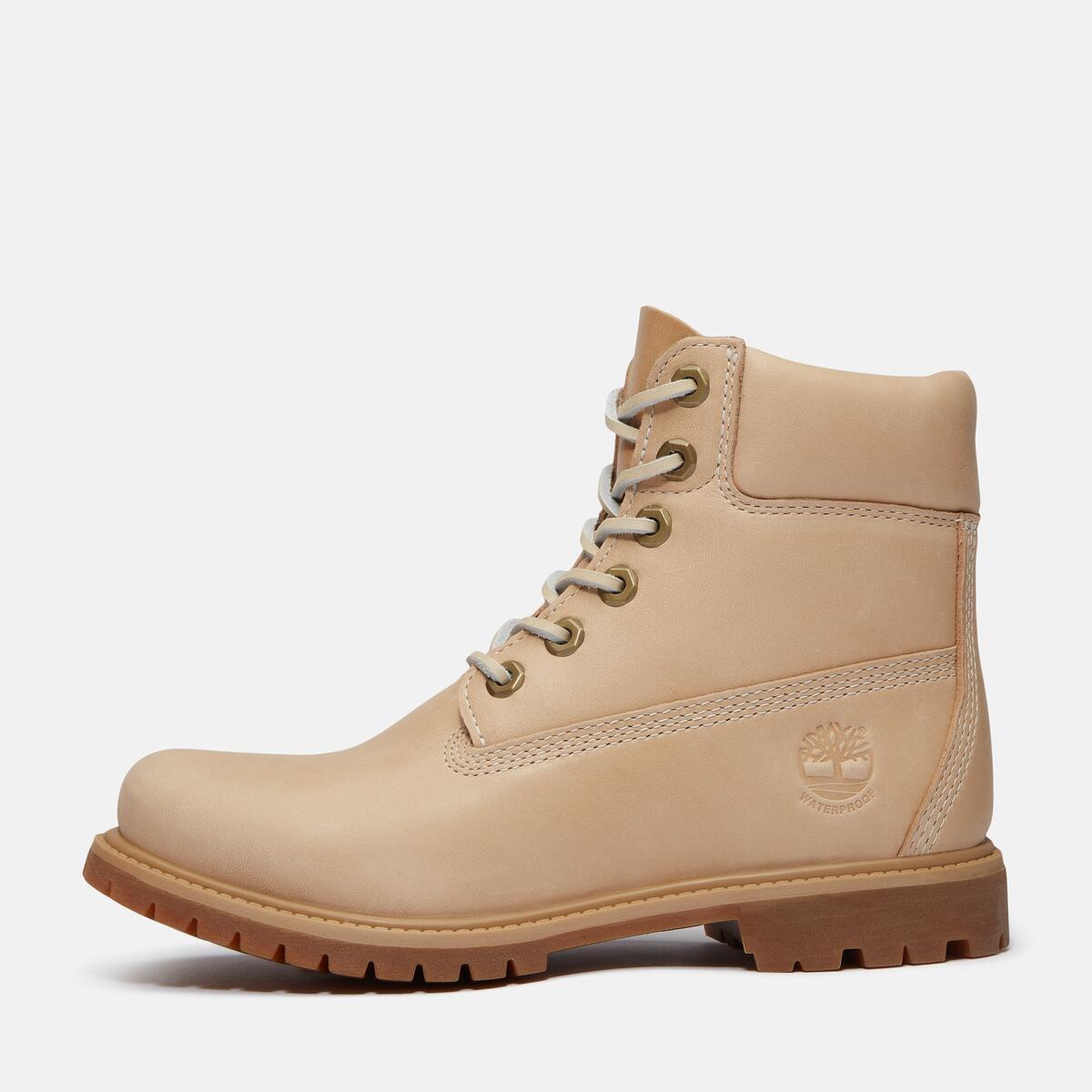 TIMBERLAND Women's 6-Inch Premium Waterproof Boot Light Beige Nubuck - Image 8