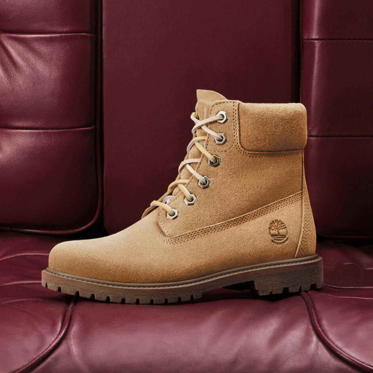TIMBERLAND Women's 6-Inch Premium Waterproof Boot Medium Beige Suede - Image 3