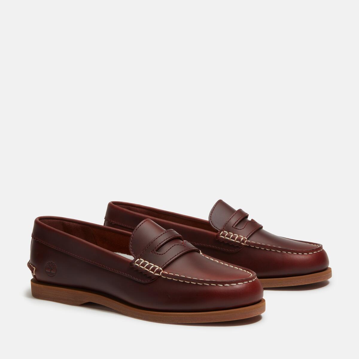 TIMBERLAND Women's Boat Classic Loafer Burgundy Nubuck - Image 2