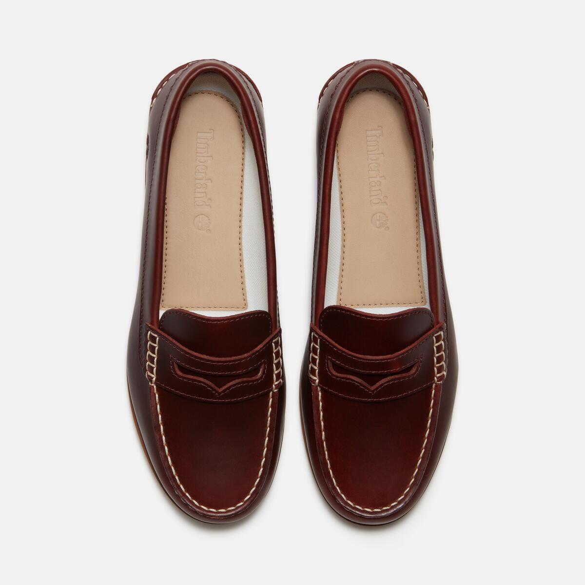 TIMBERLAND Women's Boat Classic Loafer Burgundy Nubuck - Image 3