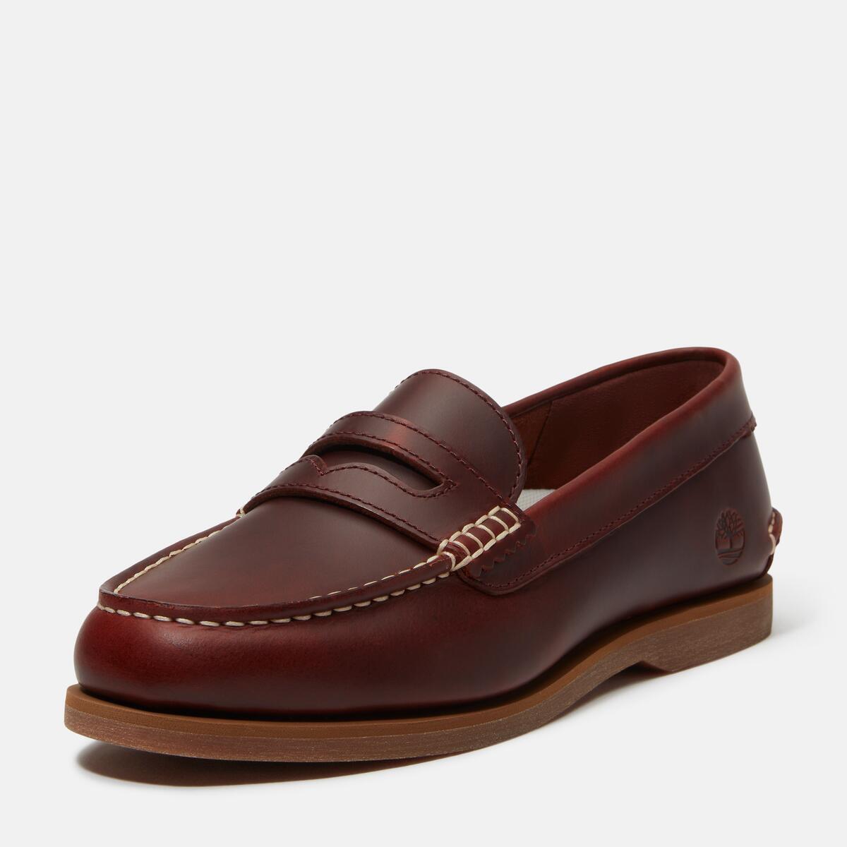 TIMBERLAND Women's Boat Classic Loafer Burgundy Nubuck - Image 9
