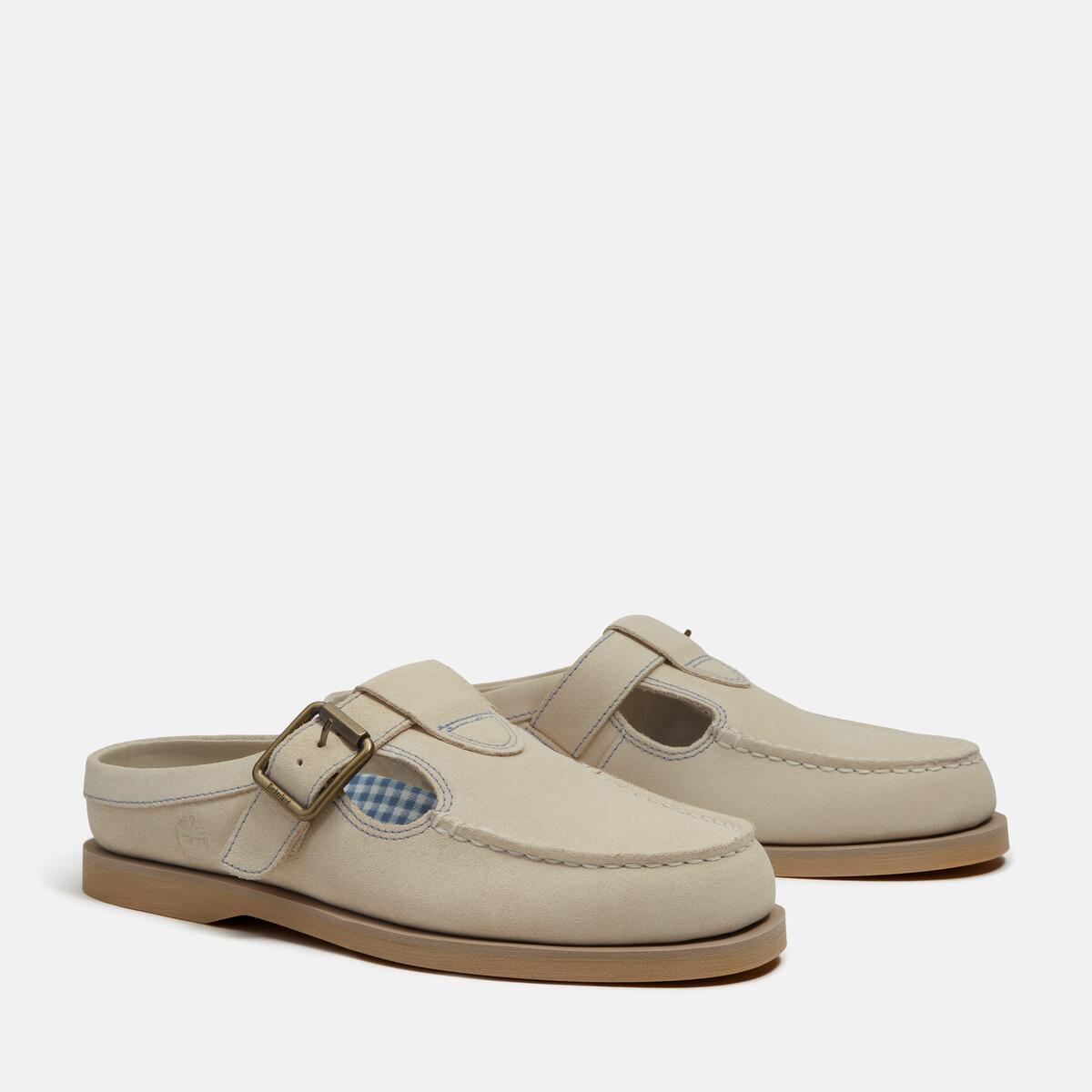 TIMBERLAND Women's Boat Classic Mule Light Beige Suede - Image 2