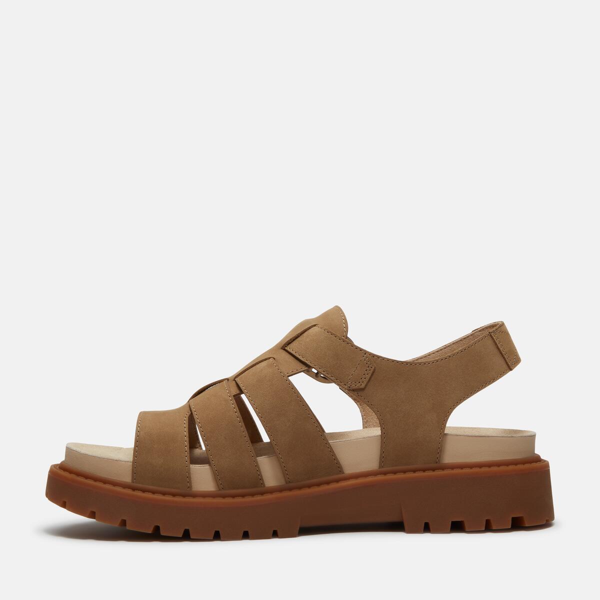 TIMBERLAND Women's Clairemont Way Sandal Medium Beige Nubuck - Image 6