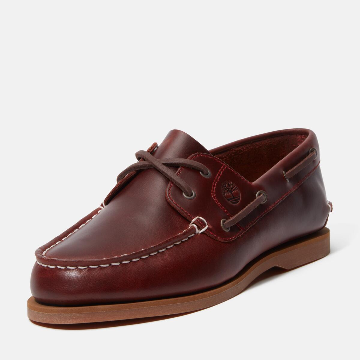 Buy Women's Classic 2-Eye Boat Shoe in Burgundy Full Grain