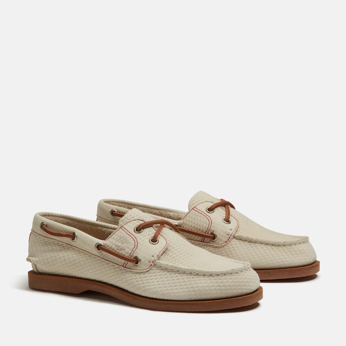 TIMBERLAND Women's Classic 2-Eye Boat Shoe Light Beige Nubuck - Image 2