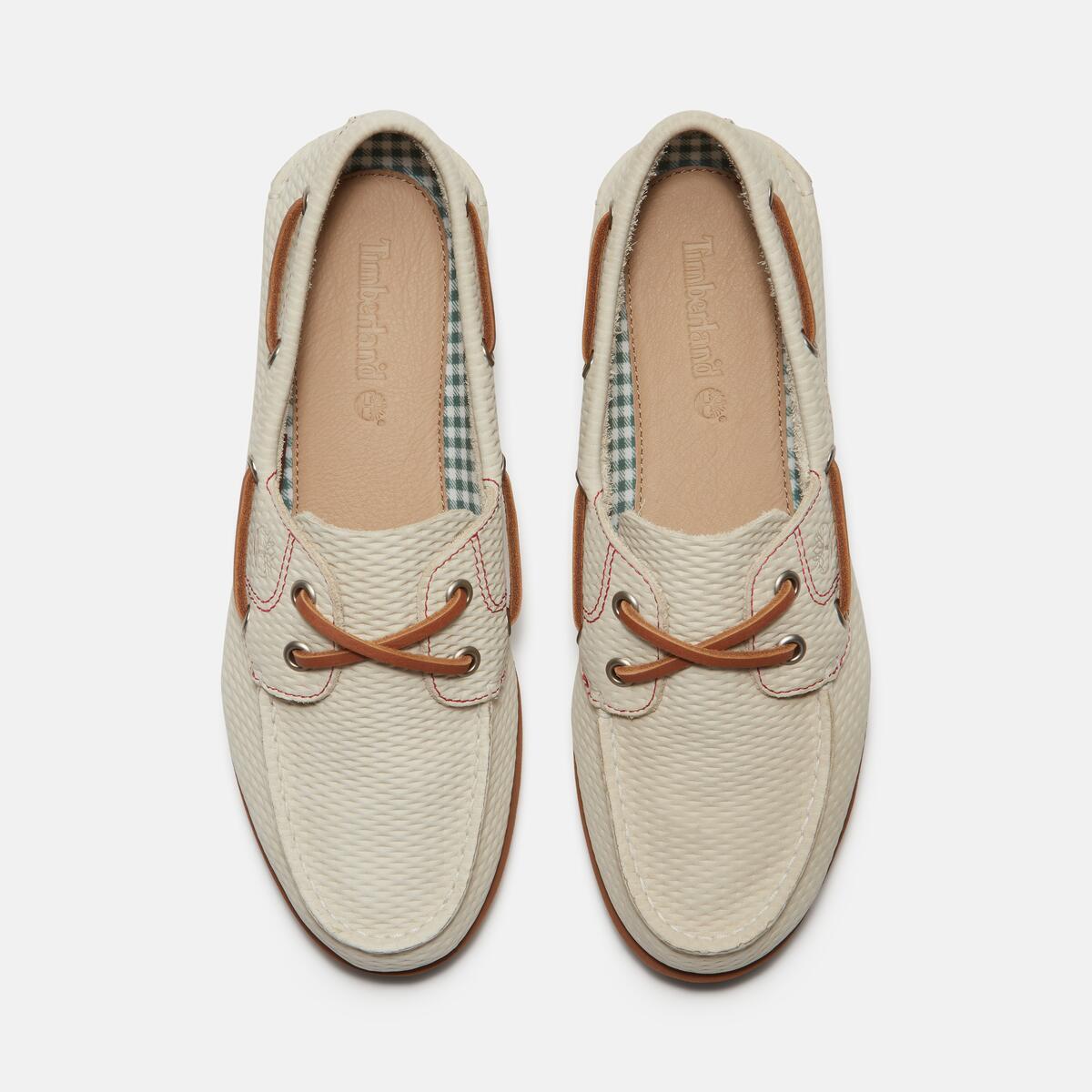 TIMBERLAND Women's Classic 2-Eye Boat Shoe Light Beige Nubuck - Image 3