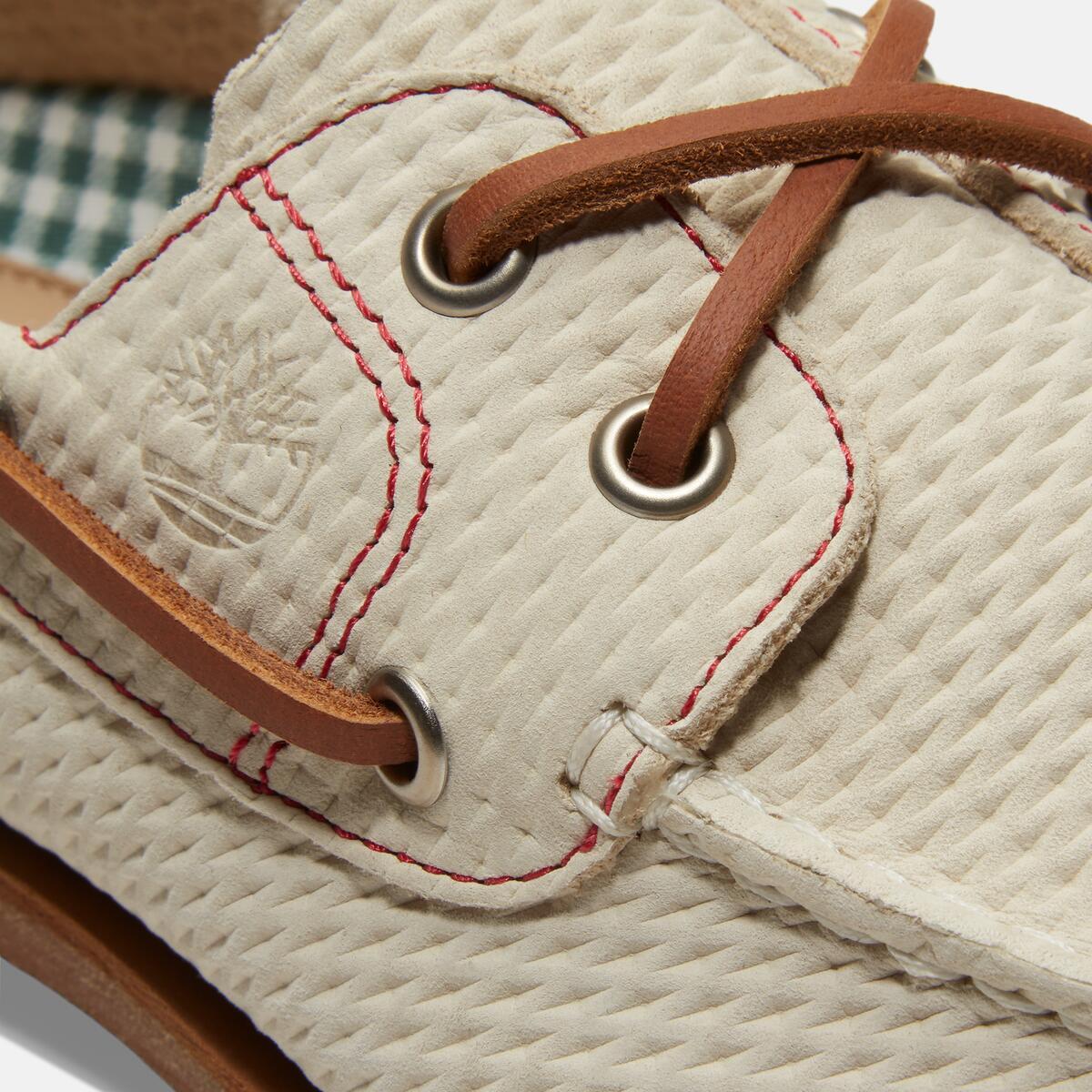 TIMBERLAND Women's Classic 2-Eye Boat Shoe Light Beige Nubuck - Image 7