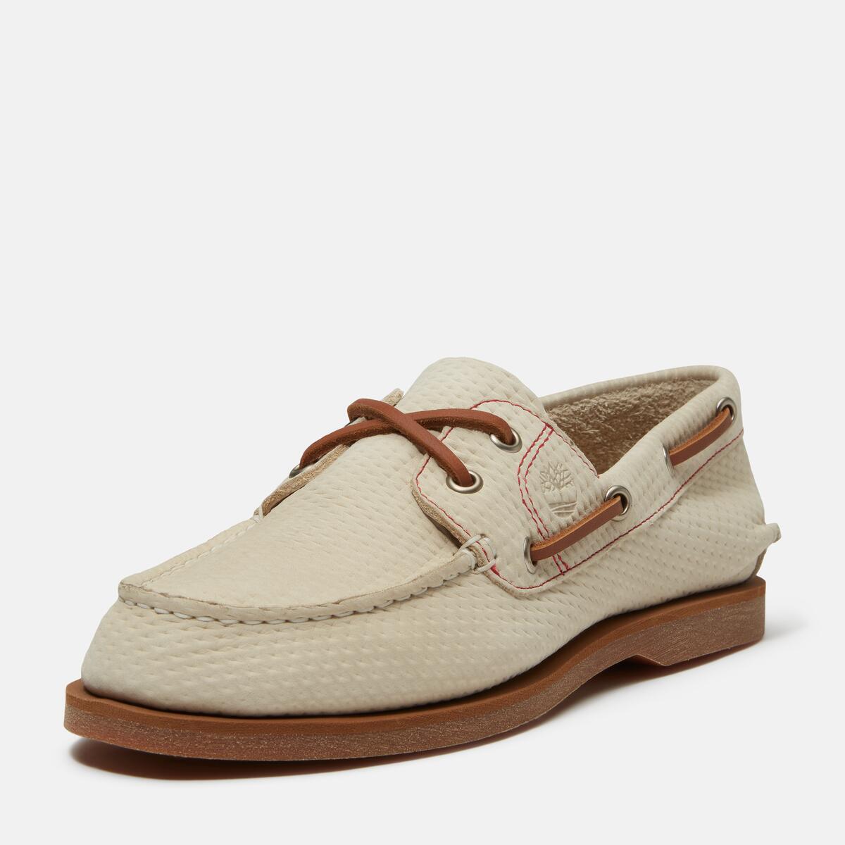 TIMBERLAND Women's Classic 2-Eye Boat Shoe Light Beige Nubuck - Image 9