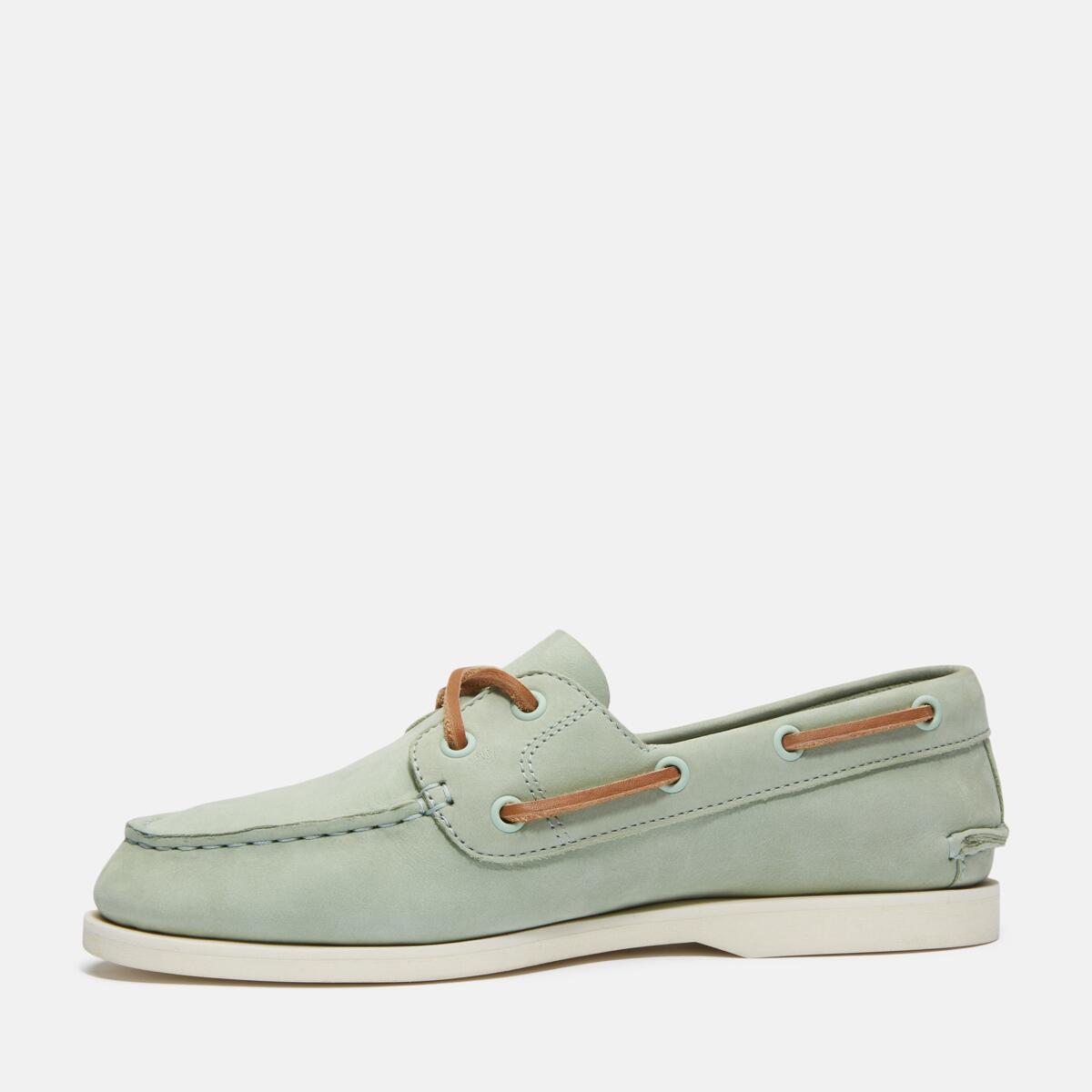 TIMBERLAND Women's Classic 2-Eye Boat Shoe Light Green Nubuck - Image 6
