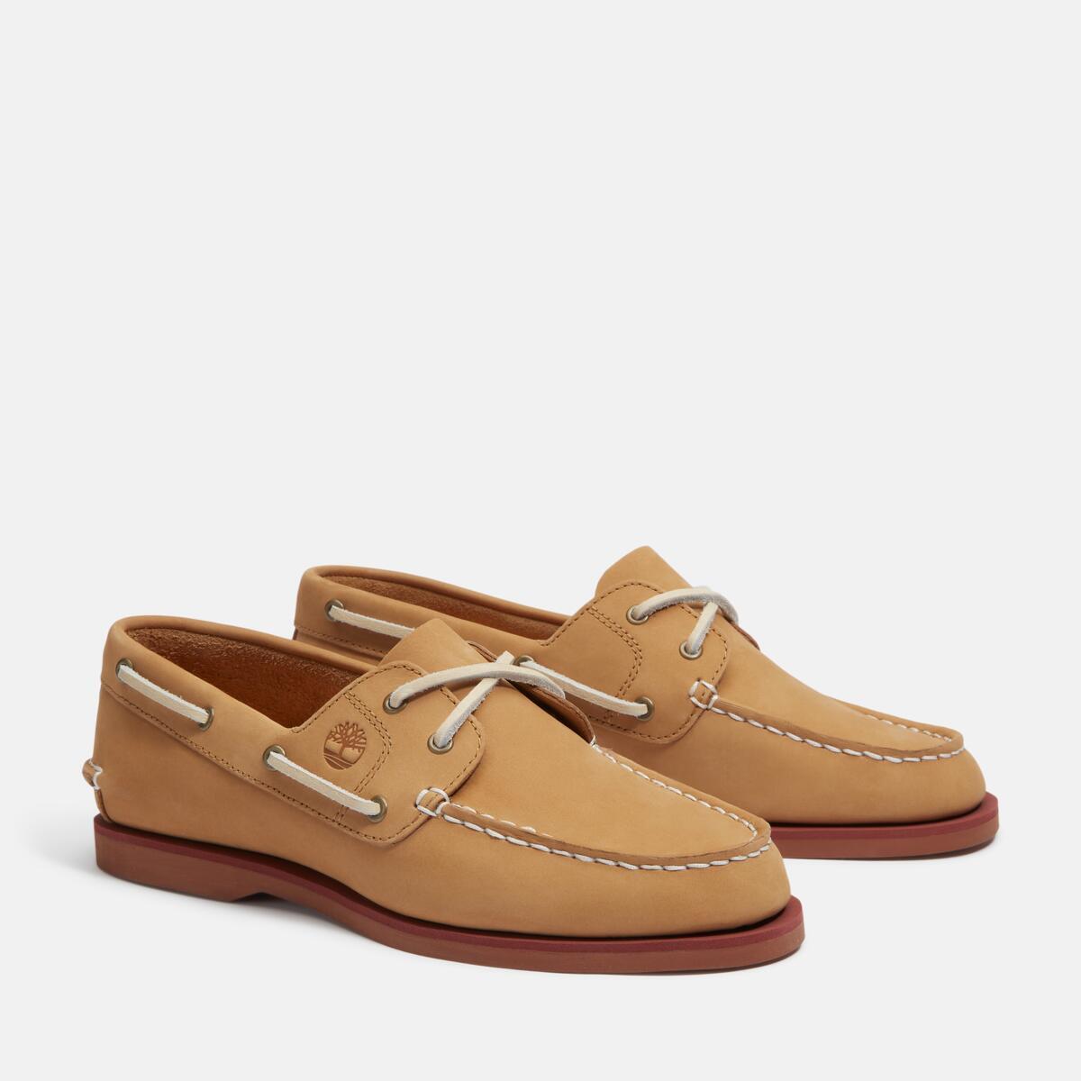 Buy Women's Classic 2-Eye Boat Shoe in Medium Beige Nubuck