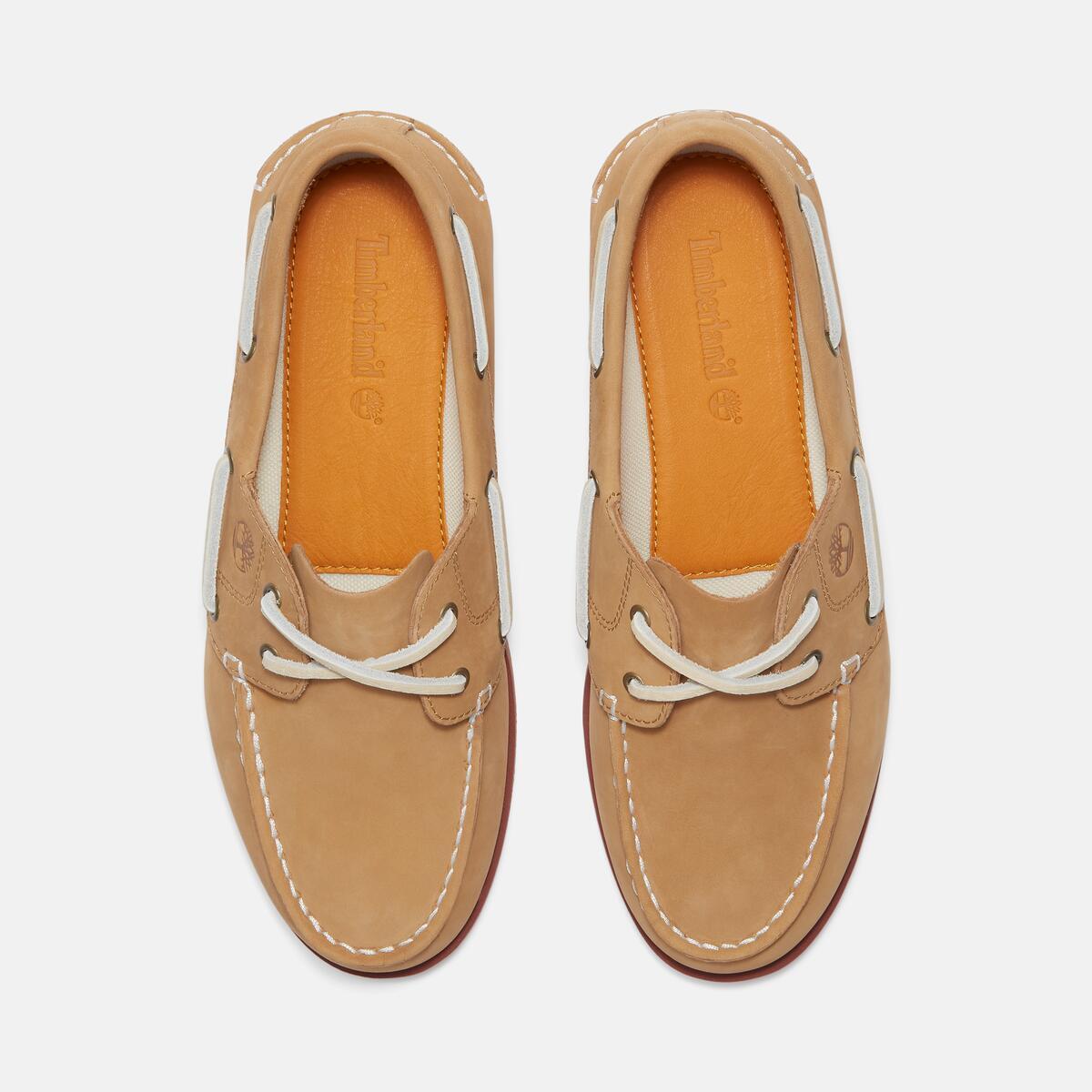 TIMBERLAND Women's Classic 2-Eye Boat Shoe Medium Beige Nubuck - Image 4