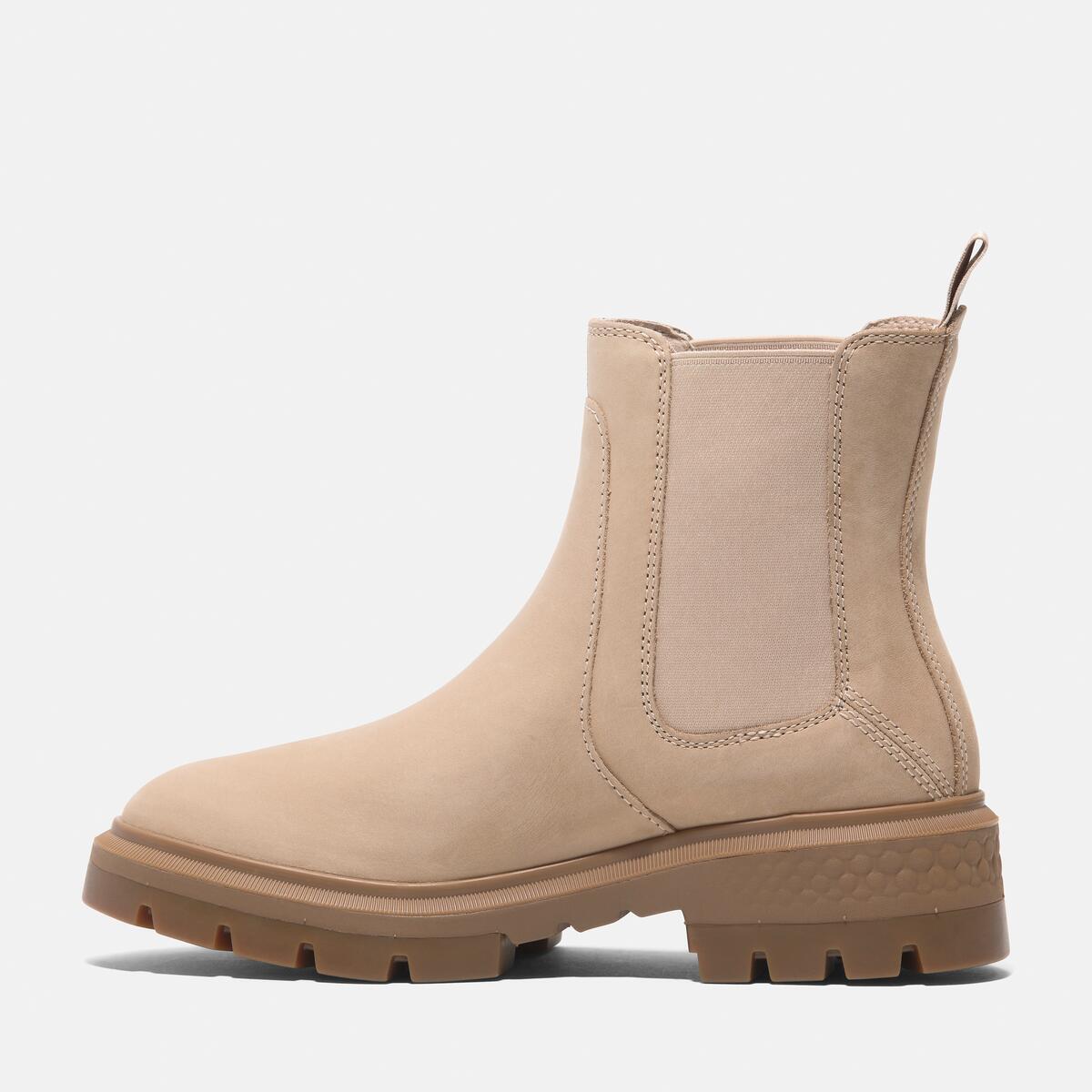 TIMBERLAND Women's Cortina Valley Chelsea Light Beige Nubuck - Image 6